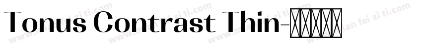 Tonus Contrast Thin字体转换